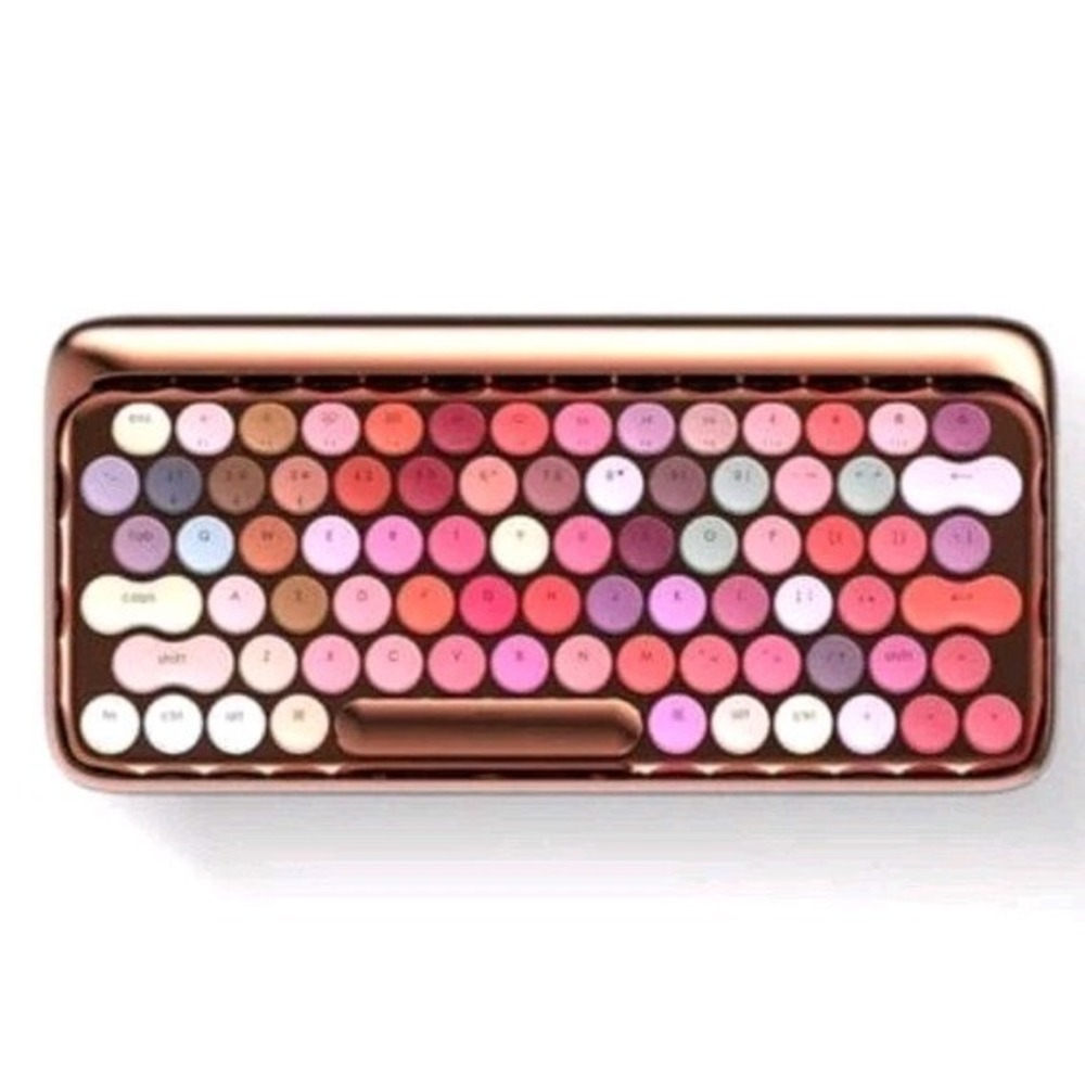 💋Lofree Dot Blossom Lipstick Mechanical Keyboard Y2K Glam Metallic Pink NEW OB